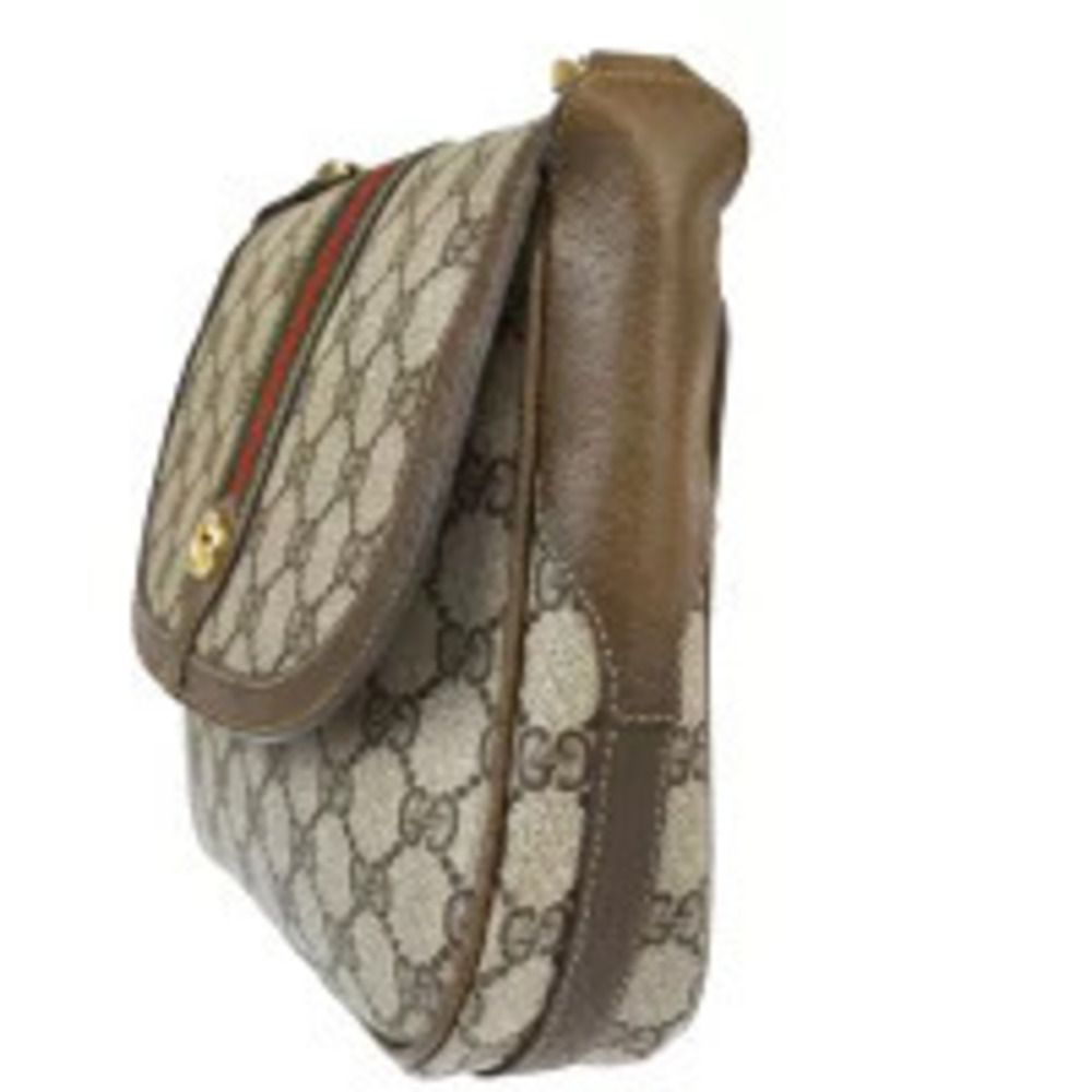 Gucci Leather Bag Interlocking Brown Sherry GG Green Red Shoulder Green Red